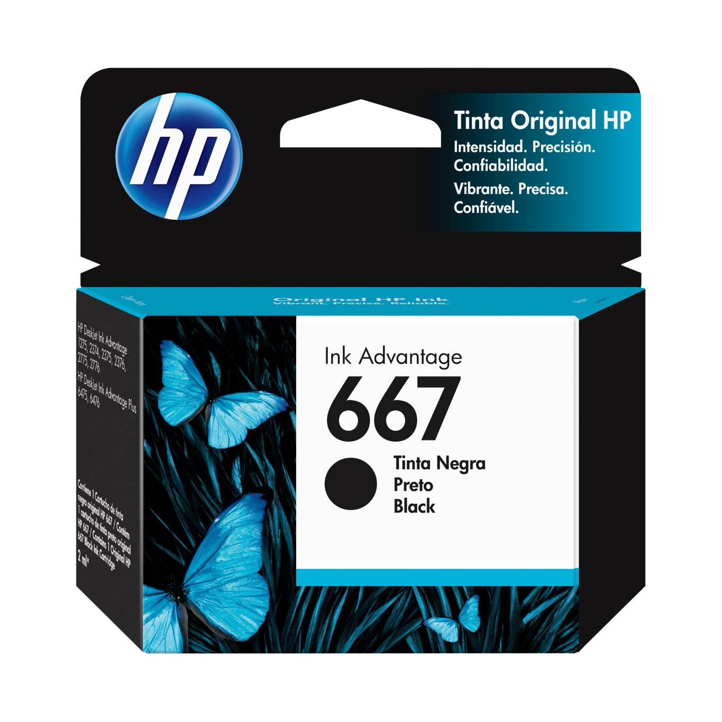 Cartucho de tinta HP 667 Negro (3YM79AL) DeskJet 2775, 4175, 120 Pag.